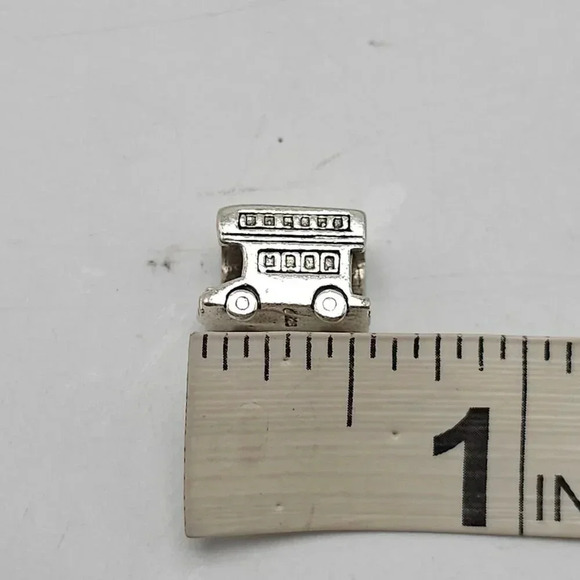 Antique Silver Double-Decker Bus Bead Charm For Bracelets or Necklaces - Picture 7 of 7